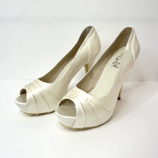 ivory satin heels