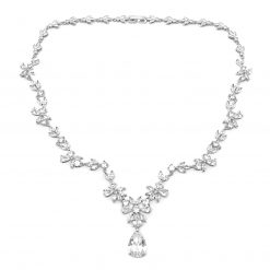 Verona-silver diamond pendant