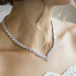 Erin-crystal necklaces for the bride