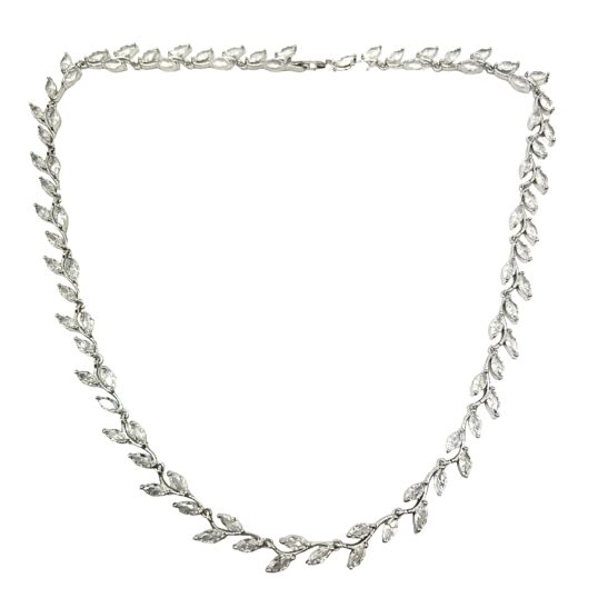 silver crystal necklace| Fable I Jeanette Maree|Shop online now