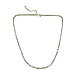 Rose-swarovski tennis necklace gold