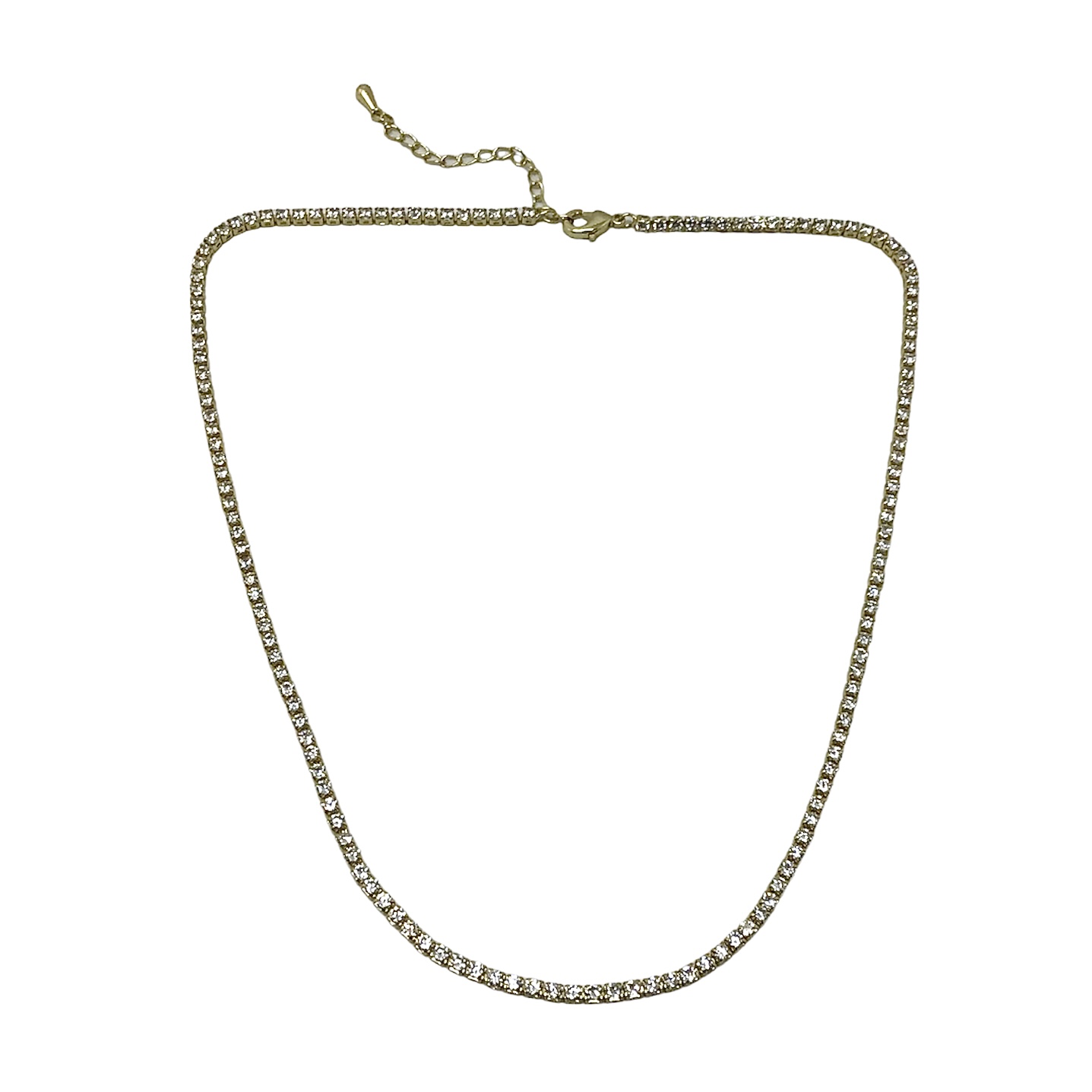 18k White Gold Plated Tennis Necklace made w Swarovski Crystal 4mm Round  Stone | eBay