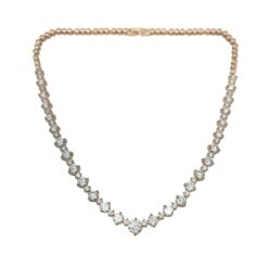 Odette-rose gold diamond necklace