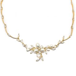 Autumn – Gold Pearl Necklace