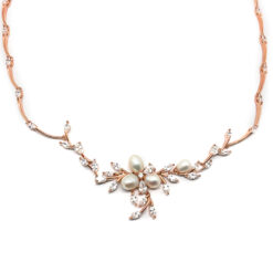 Autumn-rose gold necklace