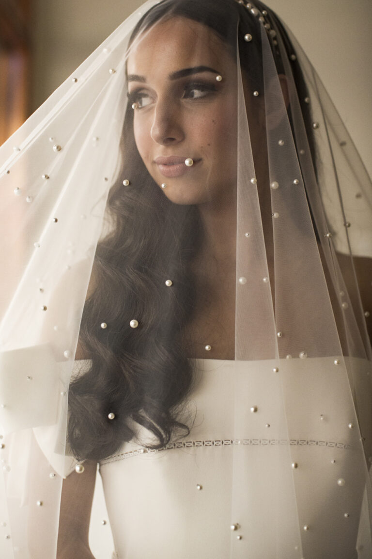 Pearl Wedding Veil | Enhancing Your Look - Shop online at Jeanette Maree