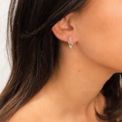 Presley|Gold and crystal stud earrings