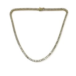 Viera  –  Gold Tennis Diamond Necklace