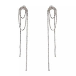Jessica-Fine Crystal Chain Earrings