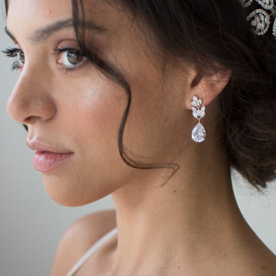 Bridal Crystal Drop Earrings|Bindi|Jeanette Maree